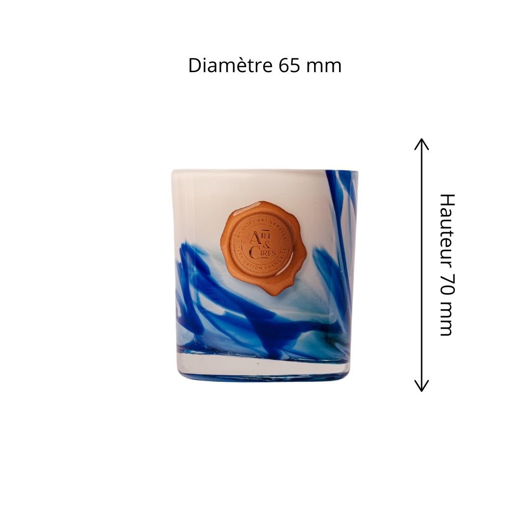 Art et Cires - Dimensions Bougie Vague 80g