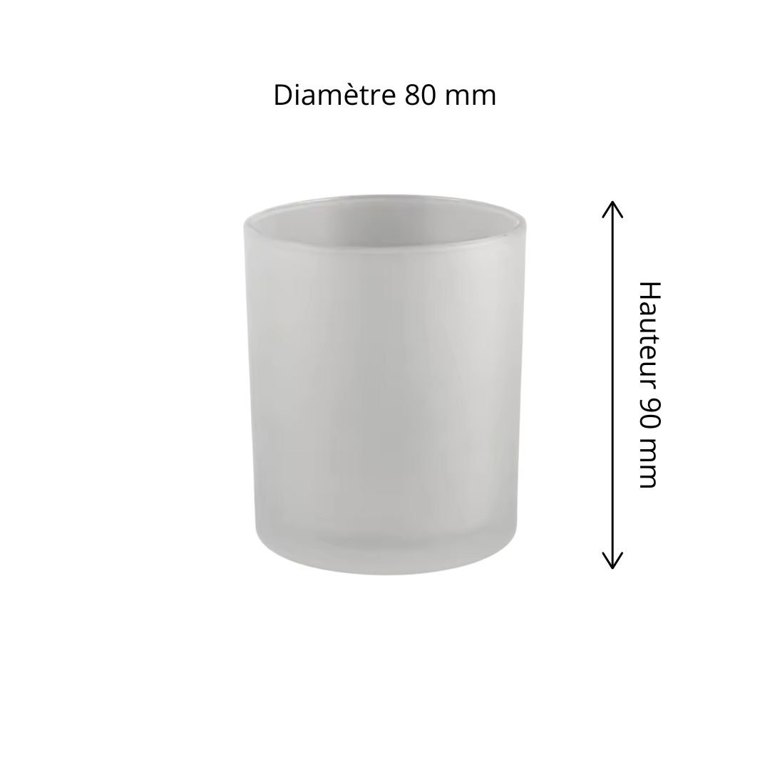 Art & Cires - Bougie Veke Blanc mat 220g - Dimensions